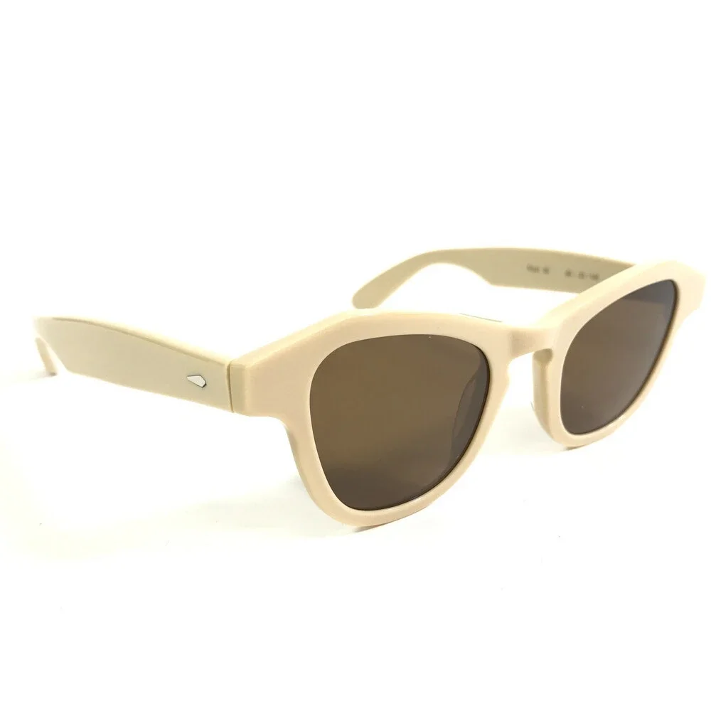 Article One Eyeglasses Frames Finch 08 Beige Cat Eye Frames w/ Dark Brown Lenses
